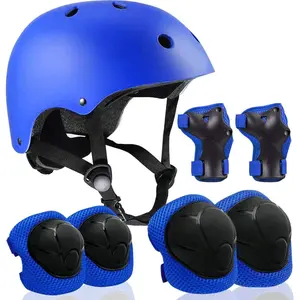 Adjustable Kids Helmet & Protective Gear Set for Ages 3-16 Toddler Boys Girls Youth, with Elbow Knee Wrist Pads for Skateboarding Bike Riding Scooter Roller Skate Longboard Multi-Sports