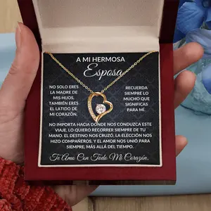 Regalo Para Mi Esposa -Para El Amor De Mi Vida, Collar En El Dia De San Valentin, Regalo De Navidad Para Mi Amor, Soulmate Gift, Necklace for Girlfriend, Wife Jewelry.n01.
