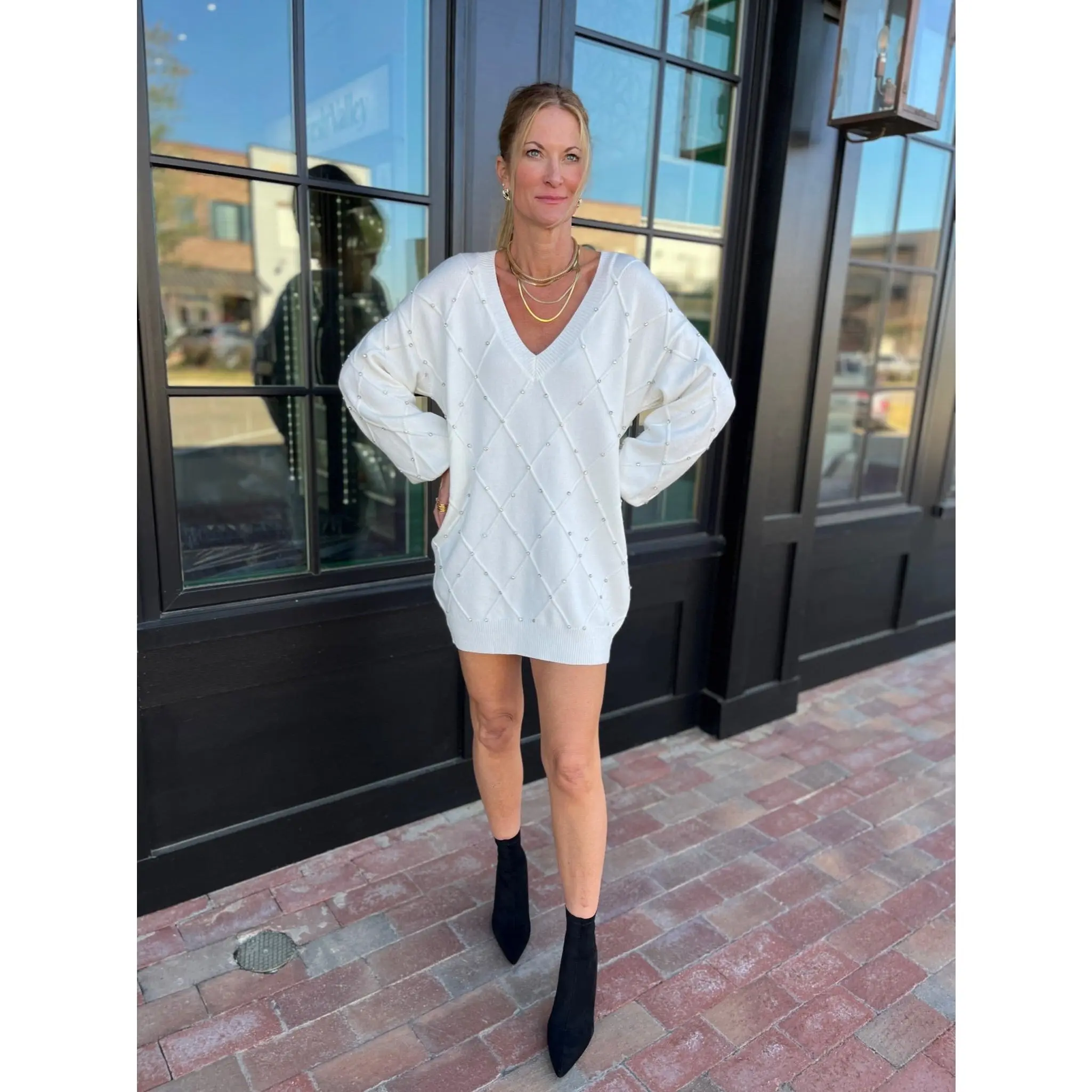GPD | Glamour Sweater tunic/dress Cream
