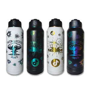 AVITO 32 oz Water Bottle - I Survived the TikTok Ban 2025 - Laser Engraved - Portable Drinkware Tumbler