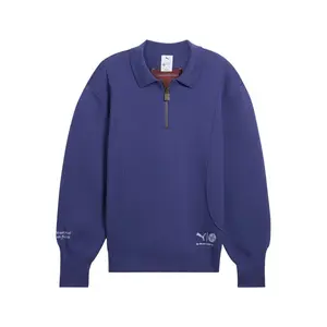 PUMA Mens X Schomburg Knit Long Sleeve Quarter Zip  Casual - Blue