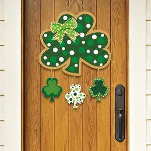 Saint Patrick's Day Party Decor Set, 4-Piece Door Knocker & Hanging Ornaments, Irish Theme Decoration, Celebrate St Patricks Festival