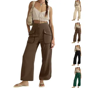 UANEO Women's High Waisted Cropped Capri Sweatpants with Pockets Baggy Fit Casual Autumn Workout Jogger Pants Soft Fabric