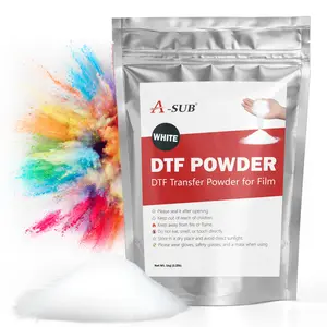 A-SUB DTF Powder, 35.3oz White DTF Transfer Powder, Hot Melt Adhesive DTF Powder for Sublimation, Work with DTF Transfer Film and DTF Printer for Digital Prints on Any Color and Material Fabric