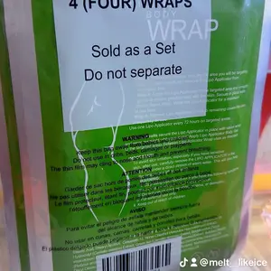 LIPO Applicator Body Wrap Green Tea & Seaweed Moisturizer for Stomach Belly Legs Arms Abdomen Daily Hydrating Smooth Even Skin Tone