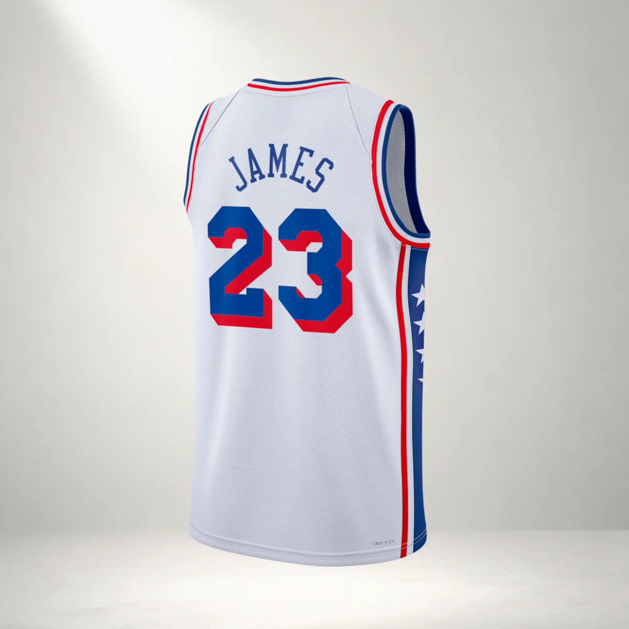 Men's James #23 White Swingman Basketball Jersey 2026 – Full Logo Fan Edition Sleeveless Jersey