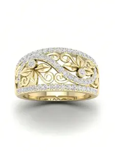 1 PC Elegant Flower Cubic Zirconia Ring For Women For Wedding Engagement Anniversary Party Band Jewelry Valentine's Day Gift Fashion Engagement Rings