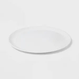 14"x14" Melamine Round Serving Plate White - Threshold ™ : Dishwasher-Safe Serving Platter, Microwave-Safe for Reheating