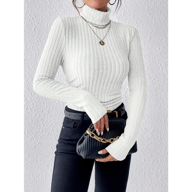 3-Pack Women's Ribbed Turtleneck Long Sleeve T-Shirts Casual Solid Color Knit Fabric Tops Polyester 95% Elastane 5% Regular Length High Neck for Fall/Winter Basic Minimalist Red 3-Pack Women's Ribbed Turtleneck Long Sleeve T-Shirts Casual Solid Color Knit Fabric Tops Polyester 95% Elastane 5% Regular Length High Neck for Fall/Winter Basic Minimalist Red