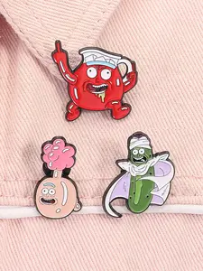Cartoon Character Design Brooch, Cute Enamel Pin Suitable for Backpacks, Jeans, Scarves, Hats Decoration, Trendy All-match & Exquisite Brooch for Birthday Gift