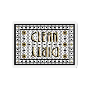 Clean Dirty Tile Floor Sign magnet | Die-Cut Magnet