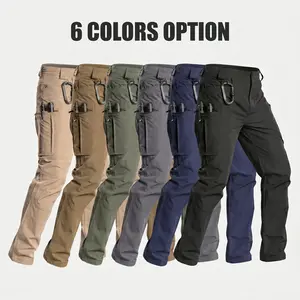 Men’s outdoor tactical cargo pants, all-season design, featuring wear-resistant, tear-resistant fabric and a 3D cut. Equipped with multifunctional side pockets and tool storage compartments, suitable for outdoor adventures, tactical training, and everyday