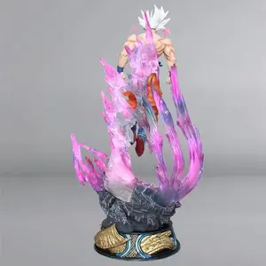 24cm Dragon Figures Ultra Instinct Super Saiyan Statue Pvc Emit Light Model Boy Toy Collection Gifts