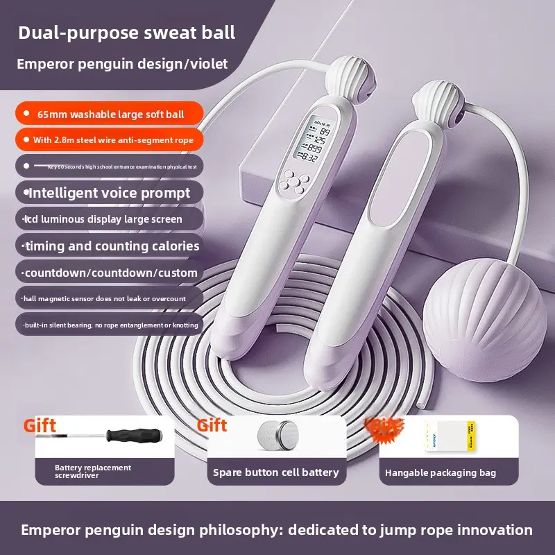 Lavender Purple (long rope + big ball) counting