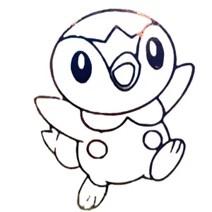 Piplup decal for walls and dressers piplup decals for  cars waterproof