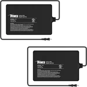 8X12 Inch 16W Under Tank Heater Warmer, 2 Pack 30-40 Gallon Terrarium Heat Mat for Amphibian, Plant Box and Other Small Animals