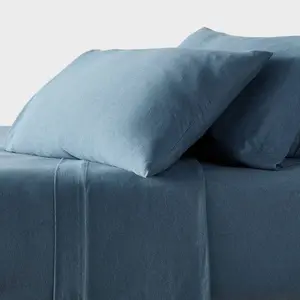 Full Cotton Jersey Sheet Set Teal Heather - Threshold Full Cotton Jersey Sheet Set Teal Heather - Threshold