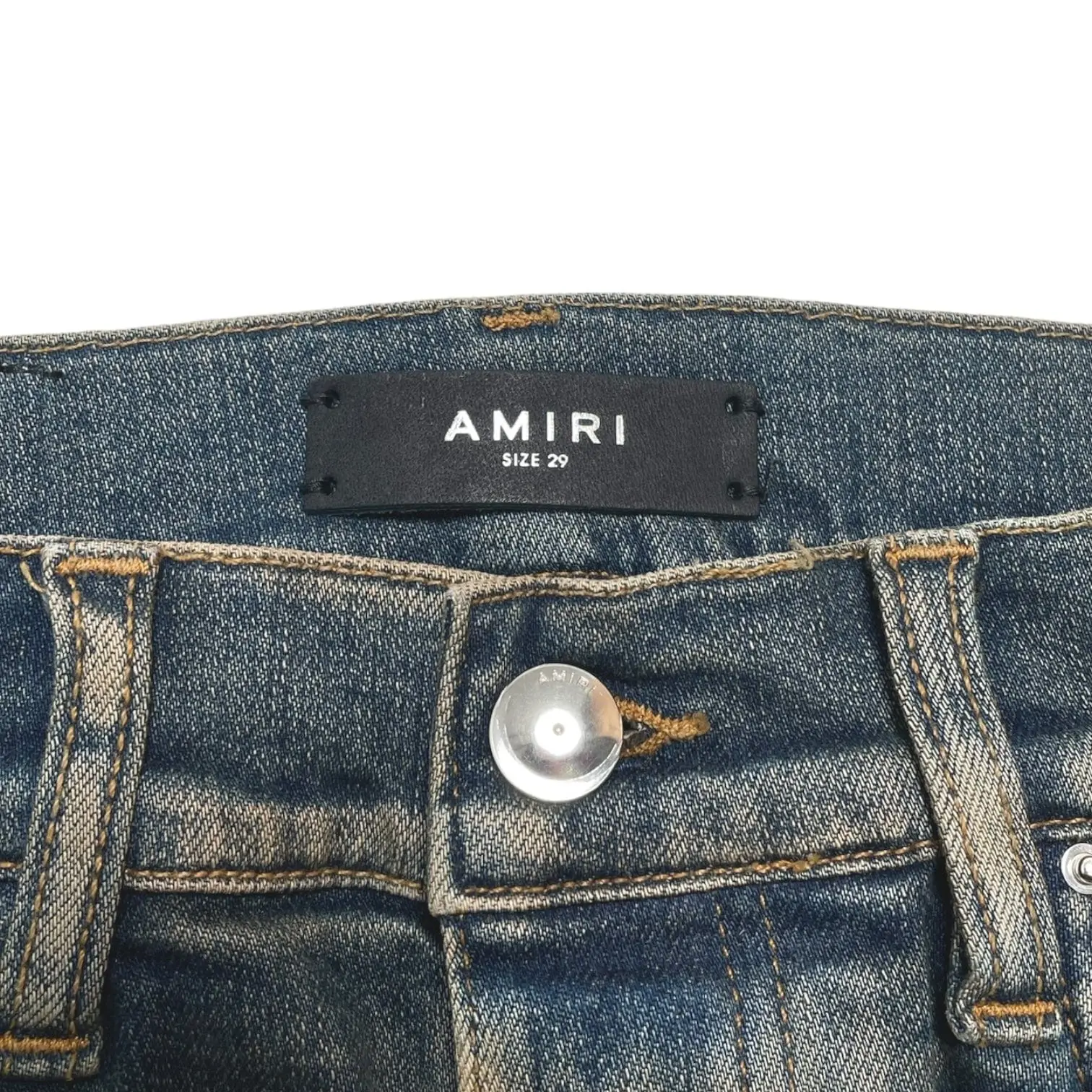 Men's Amiri Stack Denim Pants, Dark Indigo Streetwear Menswear