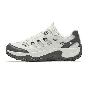 Anta Women's Comfortable Cushioned Breathable Low-Top Running Shoes in Ivory and Volcanic Gray Verifiable, with credentials and supporting global authentication