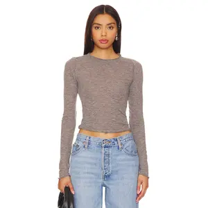 Free People x We The Free Be My Baby Long Sleeve In Heather Grey