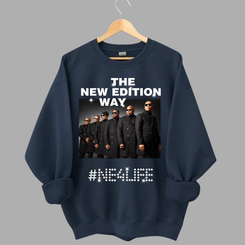 The New Edition Way Tour 2026 Sweatshirt, Vintage R&B Concert Apparel, Music Fan Memory Outfit, Retro Boy Band Merch, Cotton, Short Sleeve, Unisex