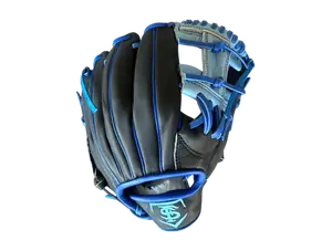 The Farm System Drip Series 11.5” Youth I-Web Baseball Glove Black Baby Blue