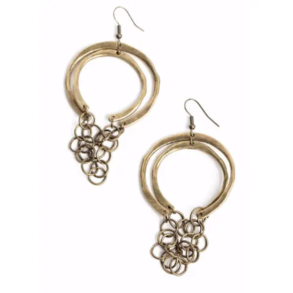 DON'T GO CHAING-ING BRASS EARRING