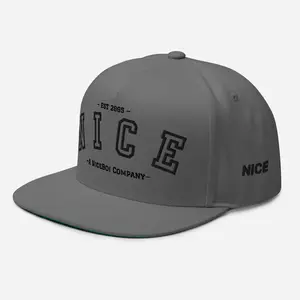 TEAM NICE A-Frame Snapback - Grey/Black Lettering