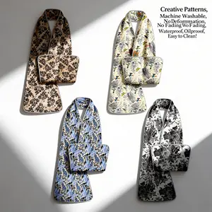 Easy Care Washable Scarf for Seniors and Adults, Waterproof Anti-Stain Half-Body Scarf, Reusable Unisex Adult Scarf