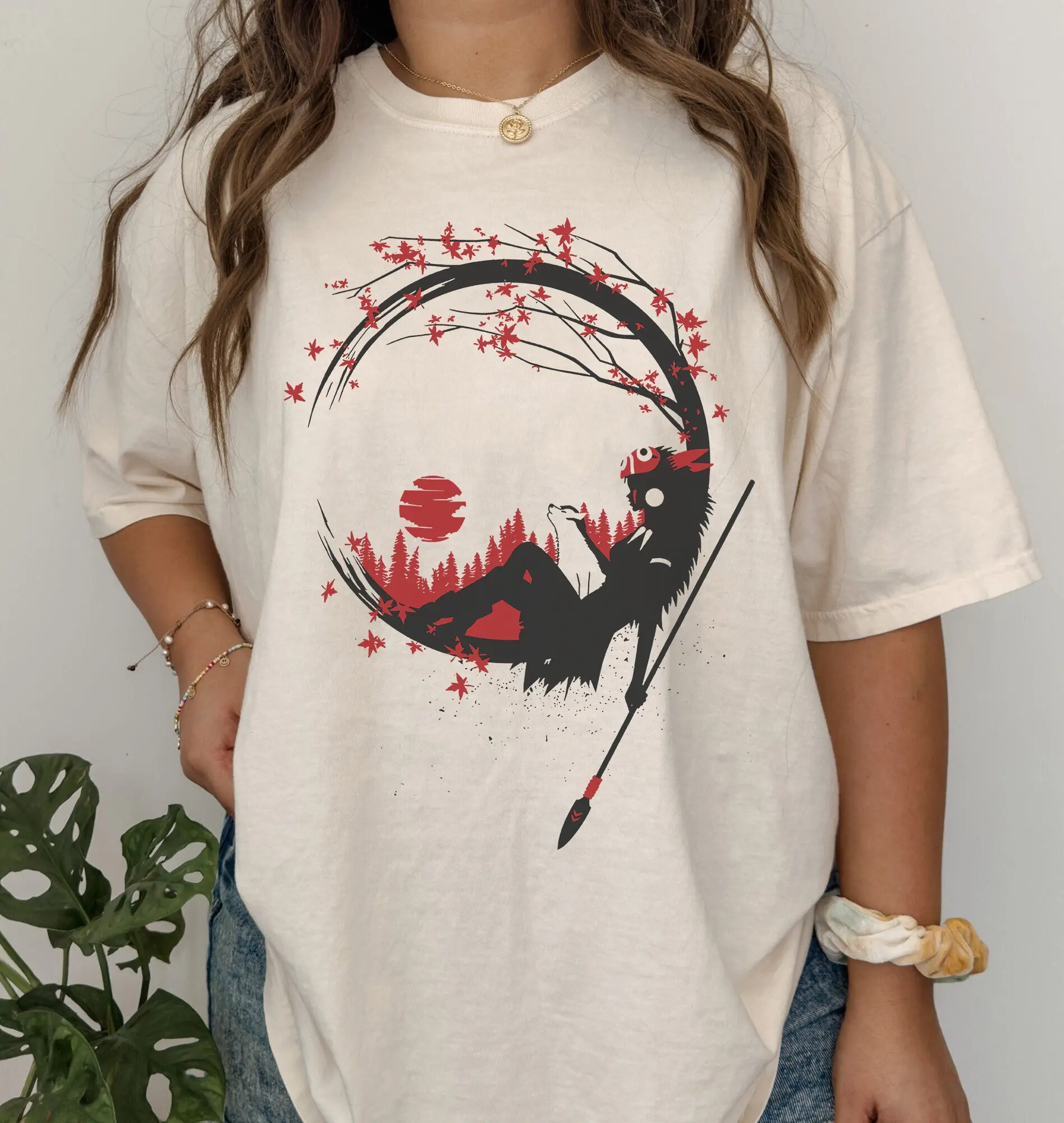 Princess Mononoke Shirt, Sweatshirt, Hoodie | Mononoke Hime Tee | Forest Spirit Shirt Kodama Tree Shirt Studio Ghibli Gift Cotton Tops