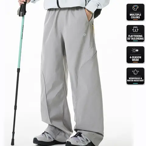 【CREATOR’S PICK】CAONAT Unisex Lightweight Water Resistant Cargo Pants Breathable Straight Fit Durable Hiking Pants, Comfy Dual Sport Expandable Adventure Trousers for Outdoor Hiking & Casual Wear, Adventure Men's Pants