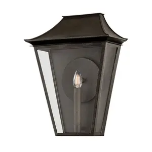 Tehama Medium Outdoor Wall Sconce - Modern Design with Clear Glass and Reflector