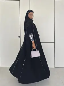 Elegant Arabic Abaya Long Sleeve Ditsy Floral Print, Includes Headscarf, All Seasons Wear, Women's Fashion Robe, Modesty Muslim Clothing, Abaya Hijab Set, Abayas for Eid
