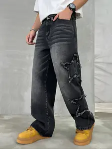 Men's Vintage Loose-Fit Straight Leg Jeans, American Street Style Denim Jeans, Perfect Gift for Husband Boyfriend, All Seasons Wear