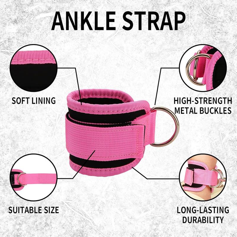 Premium Ankle Straps for Cable Machines – Universal Fit with Comfortable Padding, Suitable for Glute Kickbacks and Various Cable Exercises, Ideal for Both Men and Women