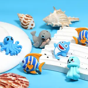 13pcs Creative & Cute Marine Animal Charms — Little Fish Rubber Beads for Phone Straps and Keychain Accessories