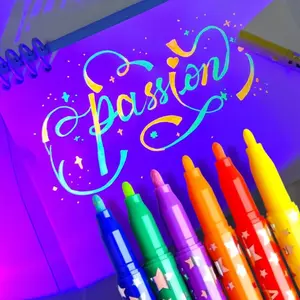 6pcs Colorful Highlighter Marker Pens for Art, Drawing & Creative Creations, Vibrant Markers for Artists, Students, and Craft Enthusiasts