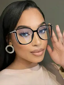 Classic Elegant Women's Flat Glasses, Eye Glasses, Lightweight Durable Glasses, Suitable for Reading, Watching TV, Playing Games, Casual Style, All Seasons