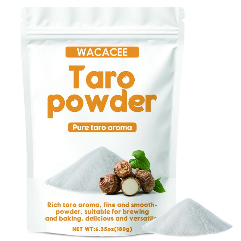 WACACEE Freshly Ground Dry Taro Powder - 180g Sealed Pouch, Fine Texture, Rich Natural Flavor, Ideal for Baking Creamy Desserts, Household Hydration Drinks