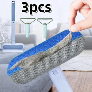 3Pcs Pet Hair Removal Tool, Dog and Cat Hair Remover for Couch Carpet Furniture, 4 in 1 Multifunctional Pet Hair Removal Broom, Cleaning Brush for Window Tile, Reusable Washable - Home Improvement.