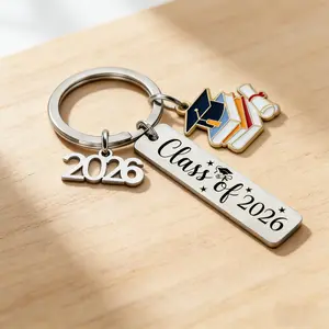2026 Graduation Gift Keychain, Perfect High School & College Graduation Present,Fashionable Durable Cartoon Character Design