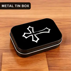 1Pc Smart Phone Interface Metal Tin Box with Hinged Lid - Funny Creative Small Storage Containers for Mints, Jewelry & Pills - Decorative Rectangular Tinplate Organizer, Unique Gift for Tech Lovers & Office Desk (Incoming Call Design)