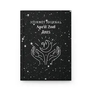 Aries Journey Journal - April 2nd, Astrology Gift, Starry Sky Notebook, Star Sign Journal, Personalized Writing