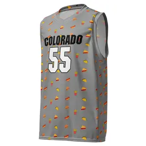 Colorado Gray ITYSL 55 Burgers, 55 Fries Basketball Jersey