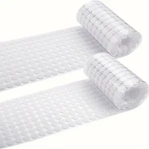 207 Pairs Self Adhesive Dots, Hook And Loop Dots, Strong Adhesive, Sticky Adhesive, 0.39 Inch Diameter Adhesive Backed Coin Nylon Coin Tape With Waterproof Adhesive, DIY Crafts, Great For Classroom