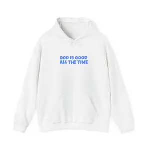 Religious Hoodie, Christian Sweatshirt, Faithful Hooded Pullover, Inspirational Jumper, John 3:16 Apparel, God is Good All the Time Shirt