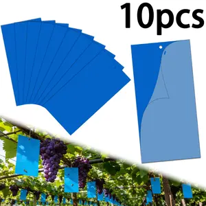 Blue Fly Trap Paper, Agricultural Pest Traps, 20x10cm, Multiple Quantities, Includes Fixing Ties, Dual-Sided Fly Papers, Suitable for Farm Garden Vegetable Orchard Patio Indoor Outdoor Insect Traps