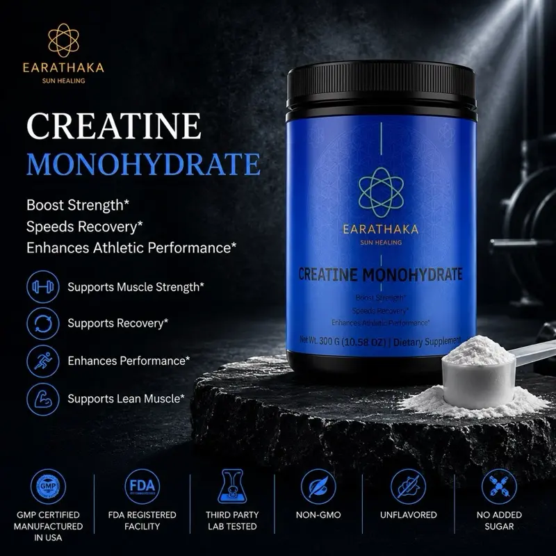 Creatine Monohydrate Powder | 300 g | Unflavored | Muscle Strength, Performance & Recovery Support | Daily Fitness Supplement