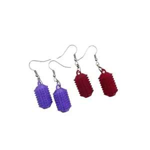 Little Ouchies Spikie Earrings - Potions & Elixirs Creatures Collection Portable Vibrant Colors Stim Tool with Firm Plastic Spikes for Anxiety & Stress Relief, On-the-Go Comfort.