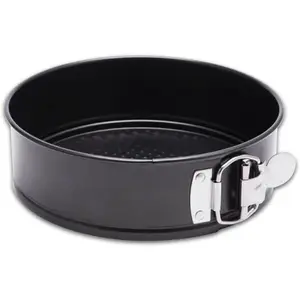 9 Inch Non-stick Cheesecake Pan Springform Pan with Removable Bottom/Leakproof Cake Pan with 50 Pcs Parchment Paper - Black